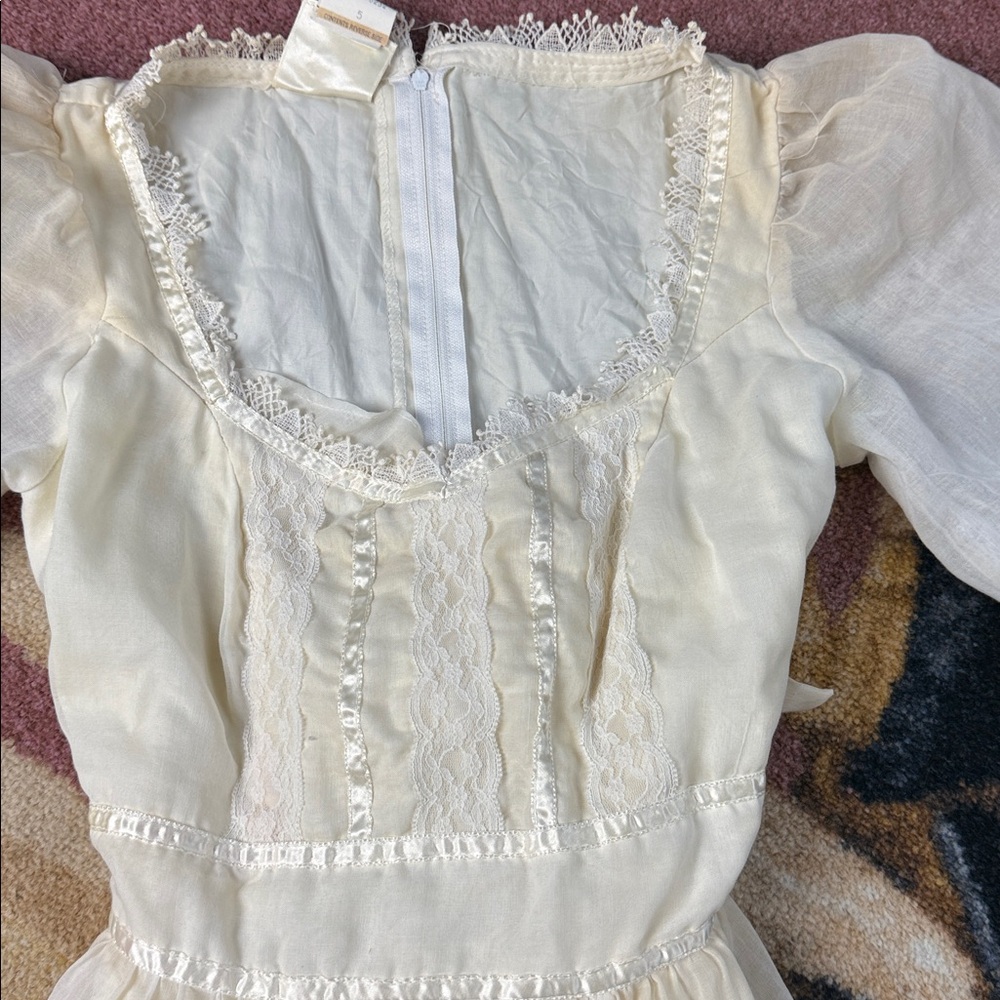 RARE GUNNE SAX VINTAGE DRESS MAXI WESTERN GOWN - Picture 2 of 12